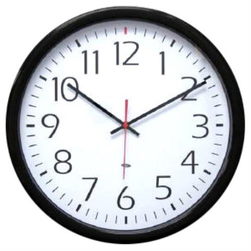 111 WALL CLOCK CLR H HARD WIRED SY